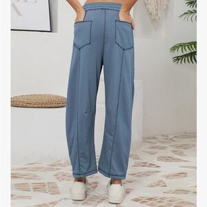 Amazon Women's Blue Barrel Pants